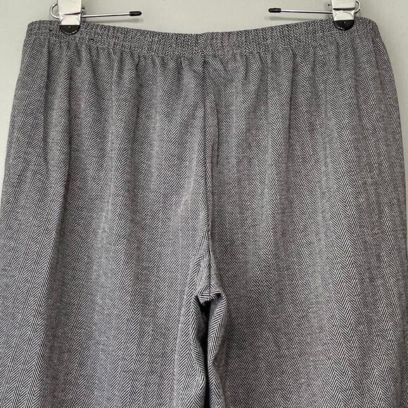 Alfred Dunner Dress Pants Size Large Trousers Herringbone Knit Twee Minimalist - Picture 4 of 6